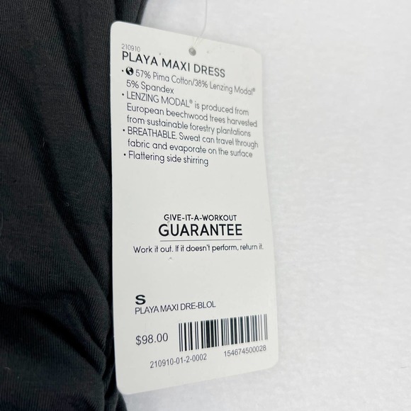 Athleta Playa Maxi Dress in Charcoal Gray/Black Size S NWT - Picture 3 of 7